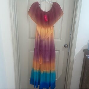 Elegant Multicolor Maxi Dress